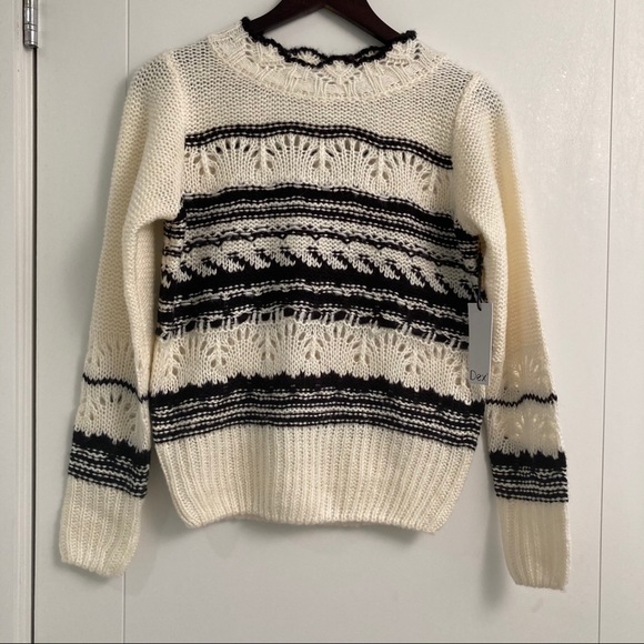 NWT! - Dex | Striped Mock Neck Sweater - Picture 8 of 9